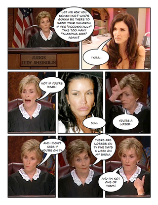 Illustration for article titled Comic Confrontations: Judge Judy Vs. Janice Dickinson